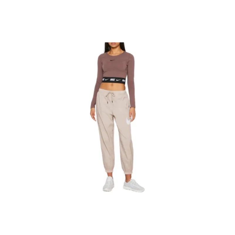 Nike Crop Tops Women's Plum Blossom Color-3