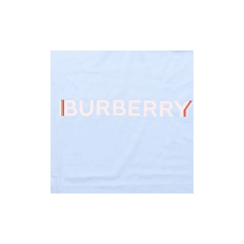 Burberry SS22 Women's Logo Crewneck Short-Sleeve T-Shirt 'Light Blue'-2