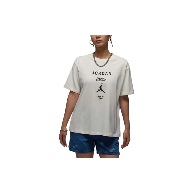 Jordan T Shirts Women's White-2
