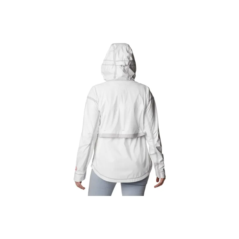 Columbia Outdoor Hiking Water Resistant Windproof Breathable Rainproof Windbreaker Jacket Women's Gray-3