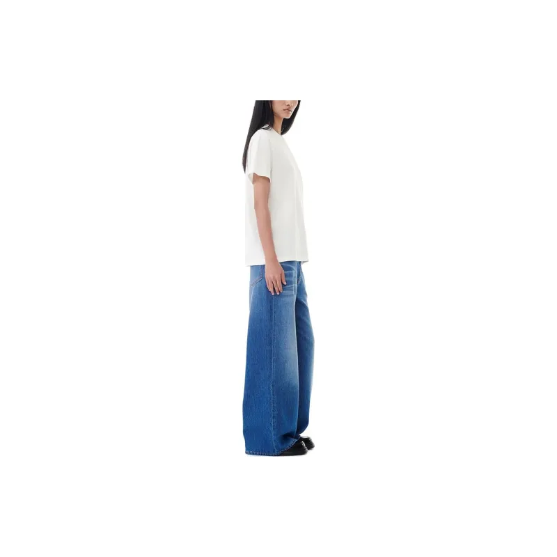 GANNI Basic Jersey Embellished Relaxed T Shirt-3