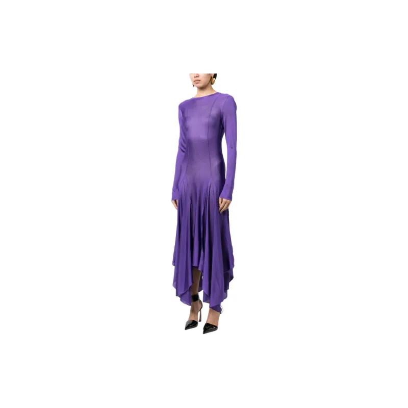 FANSIZHE Long Sleeved Dress Women's Purple-1