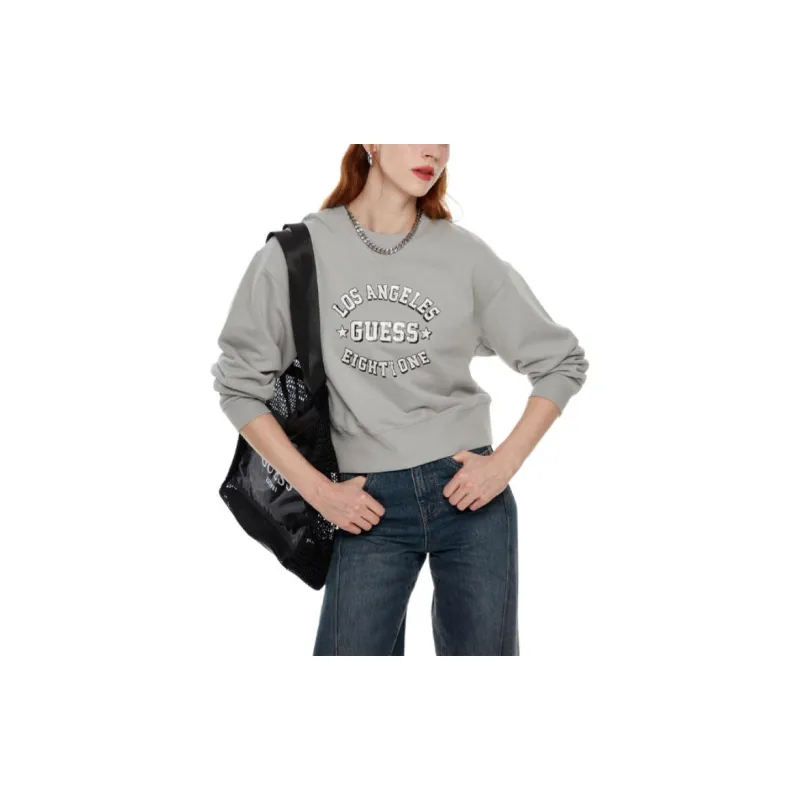 GUESS Sweatshirt Women's Blue Gray-4
