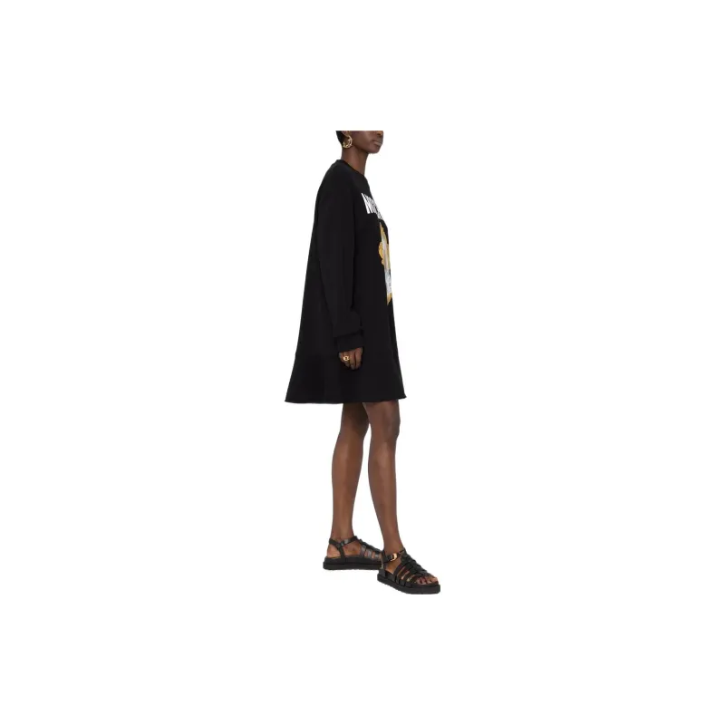 MOSCHINO Long Sleeved Dresses Women's Black-1