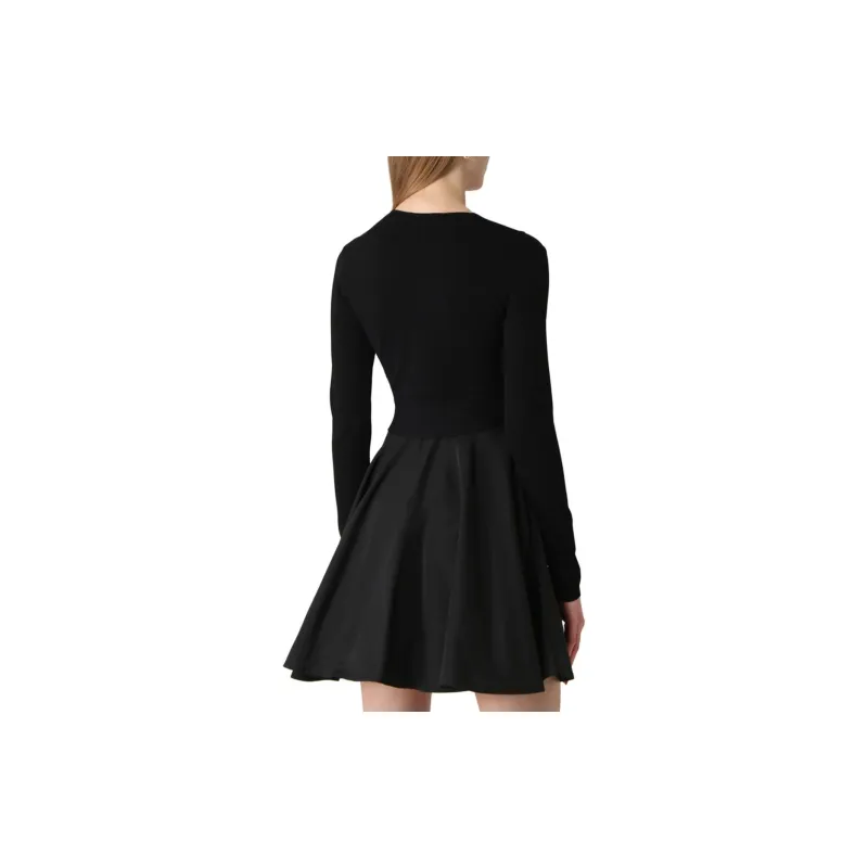 Valentino Long Sleeved Dresses Women's Black-2