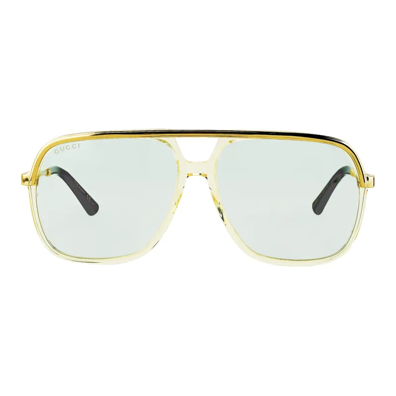GUCCI Men's Aviator Square Acetate Frame Sunglasses Light-1