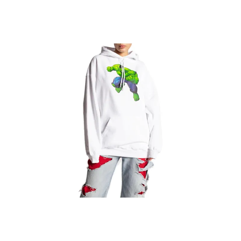 Balenciaga x MARVEL Sweatshirt Regular Fit Women's White-1