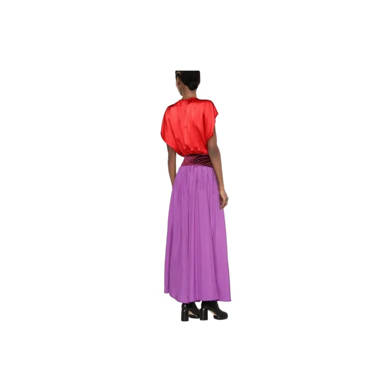 Forte Forte Colour block Silk Maxi Dress-3