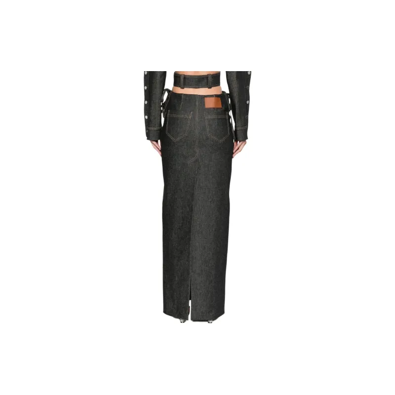 Aleksandre Akhalkatsishvili Layered Denim Maxi Skirt-2