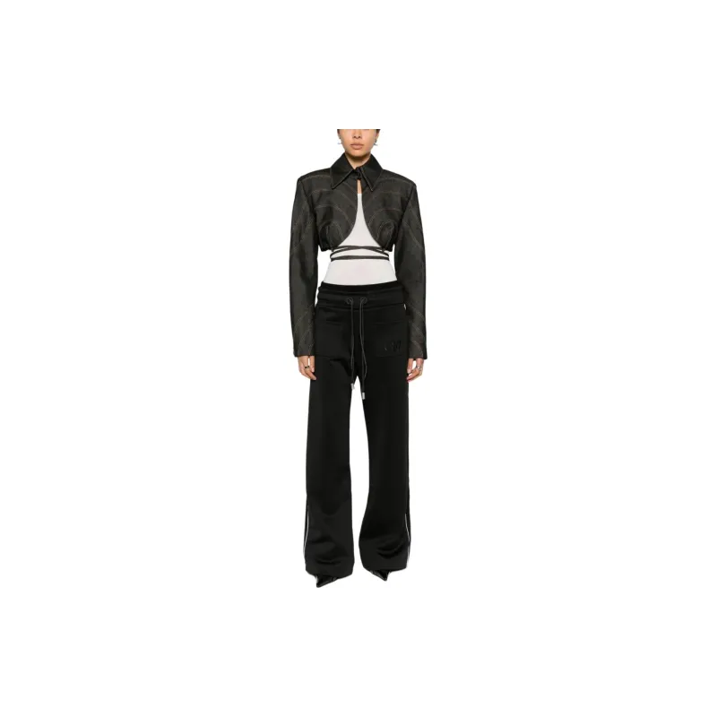 OFF WHITE Logo Embroidered Drawstring Pants-1