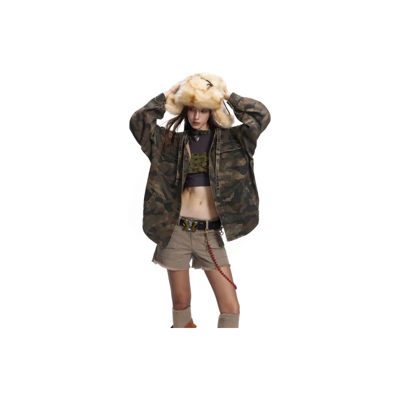 MADE EXTREME Denim Jacket Unisex Camouflage-2