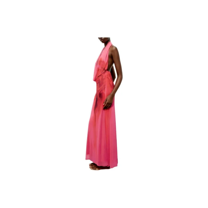 ZARA Slip Dresses Women's Pink-4