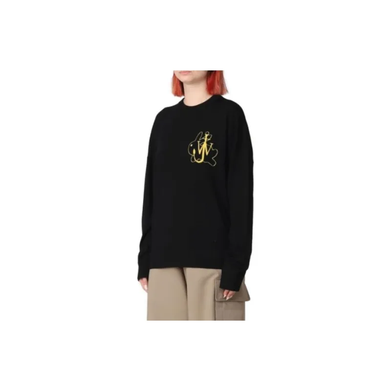 JW Anderson Logo Intarsia Knit Crenweck Jumper-4