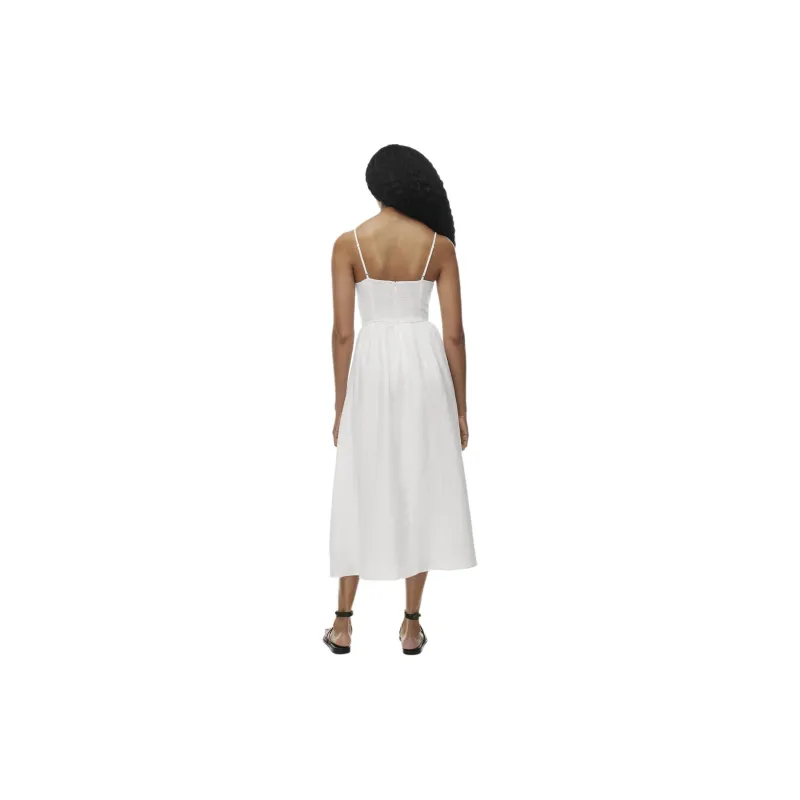 ARITZIA Wilfred Influence Linen Maxi Dress Slip Dresses Women's WHITE/White-3