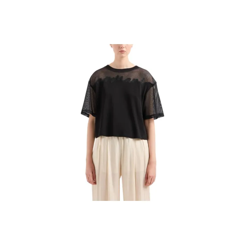 ARMANI EXCHANGE SS24 Drop Shoulder Sleeve T Shirt Women's-1
