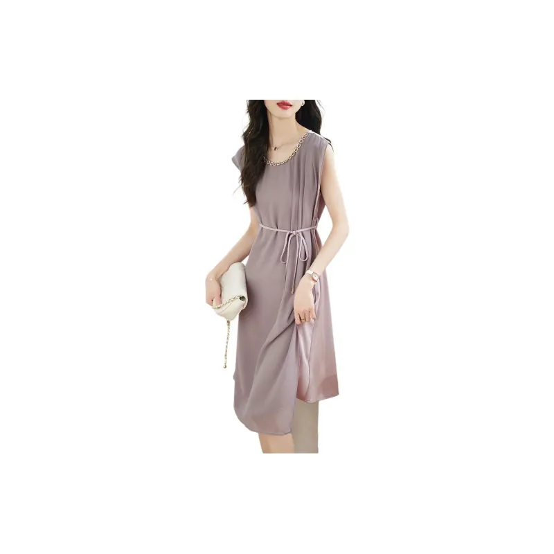 Mo Han Yi Mei Sleeveless Dress Women's Purple-1