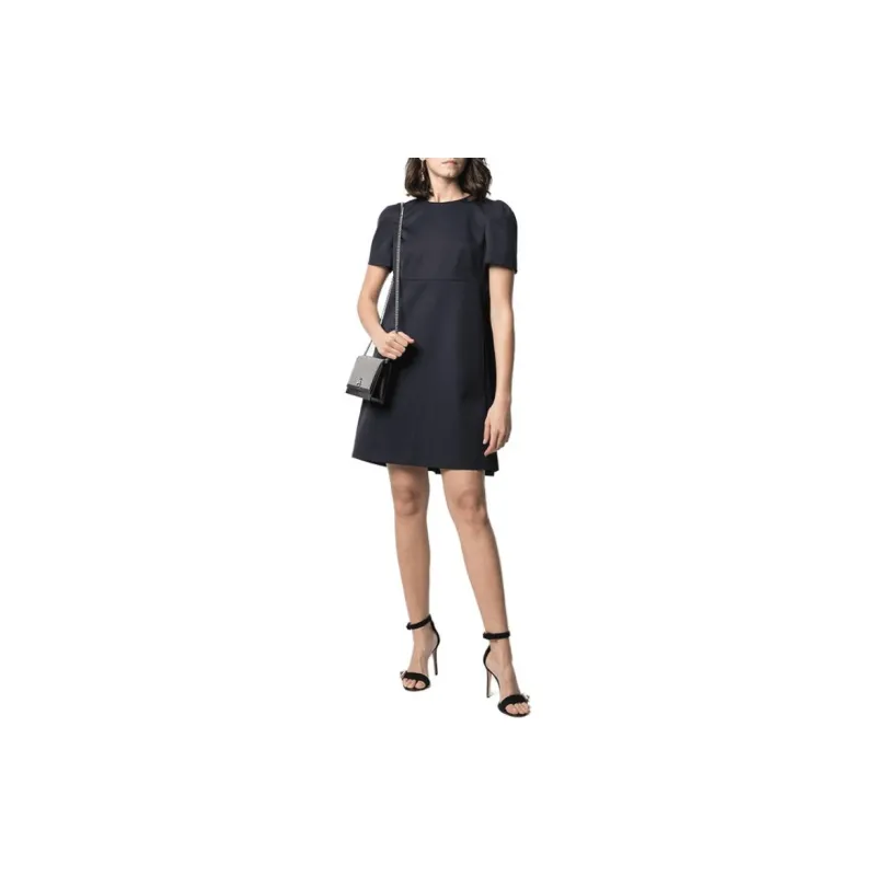 Alexander McQueen Short Sleeved Dresses Women's Black-1
