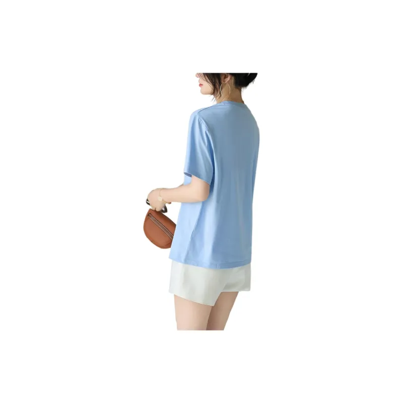 Dme T Shirts Women's Blue-2