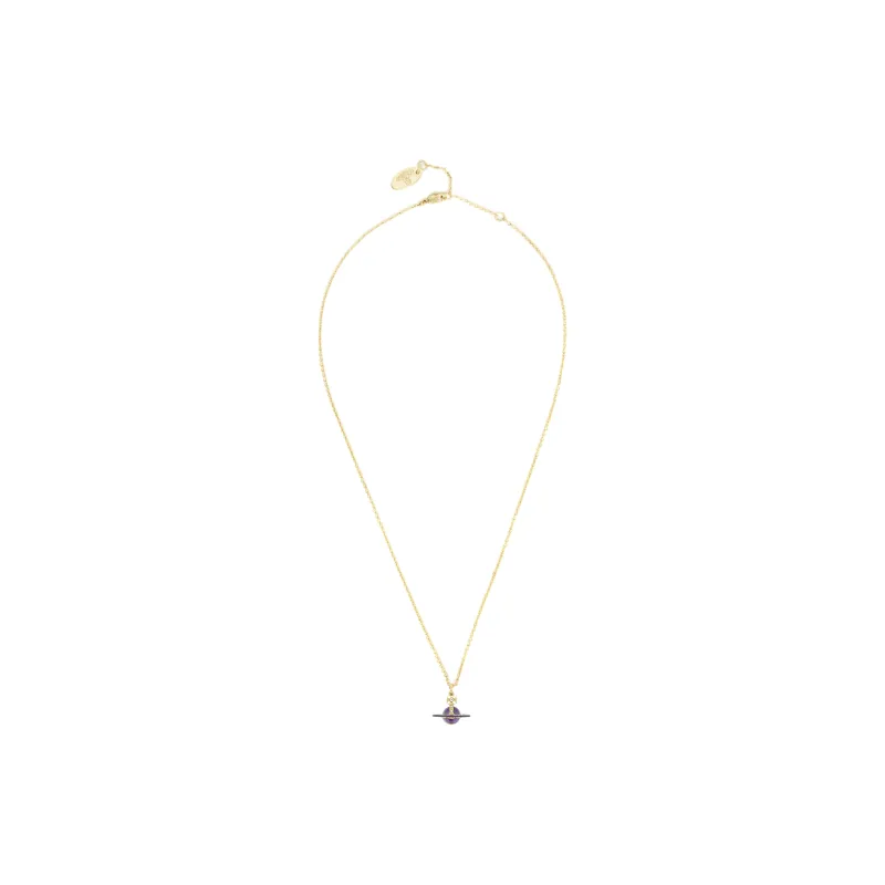 Vivienne Westwood Brass Necklaces Unisex Purple-2