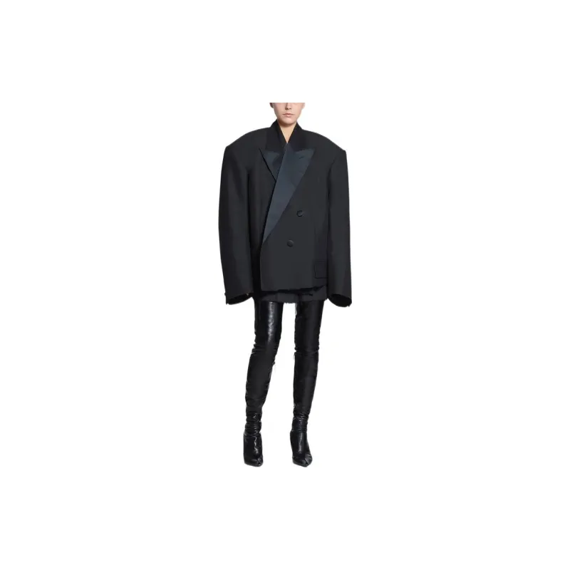Balenciaga Cropped Blazer 'Black'-2