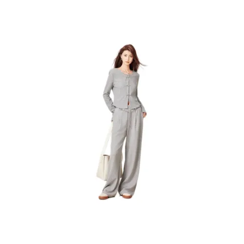 MIXMAX Casual Suits Women's Gray