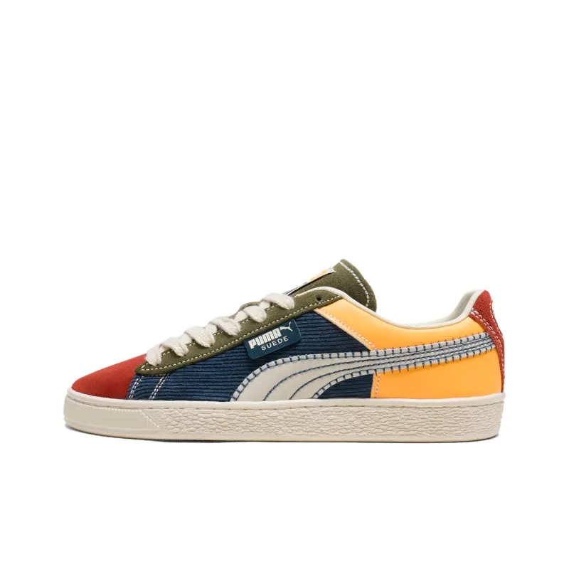 PUMA Suede Anti Slip Wear Resistant Low Top Skateboard Shoes Men's Red Green-0