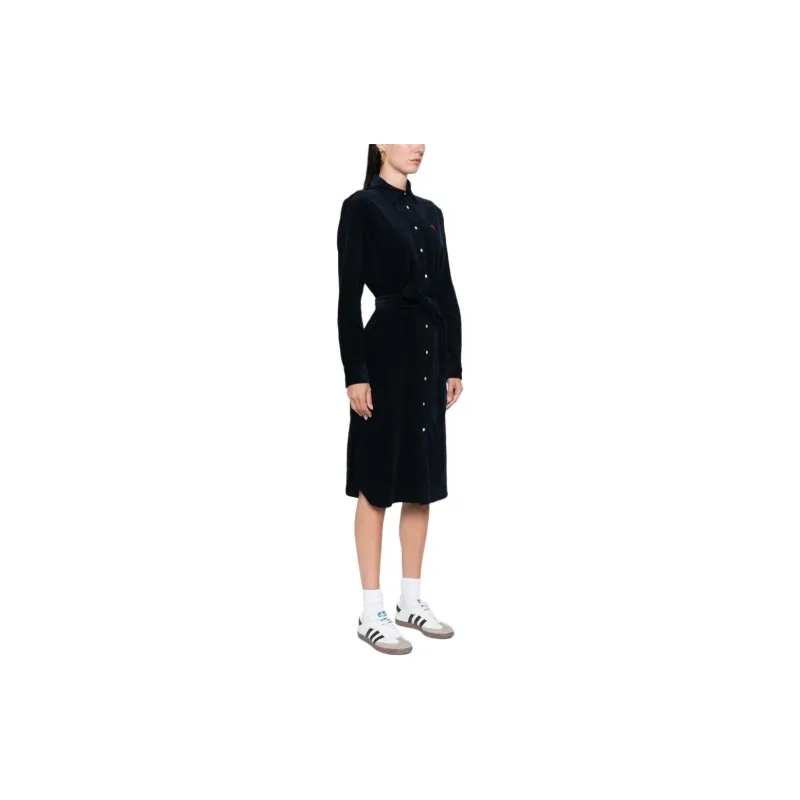 Polo Ralph Lauren Belted Corduroy Midi Dress-2