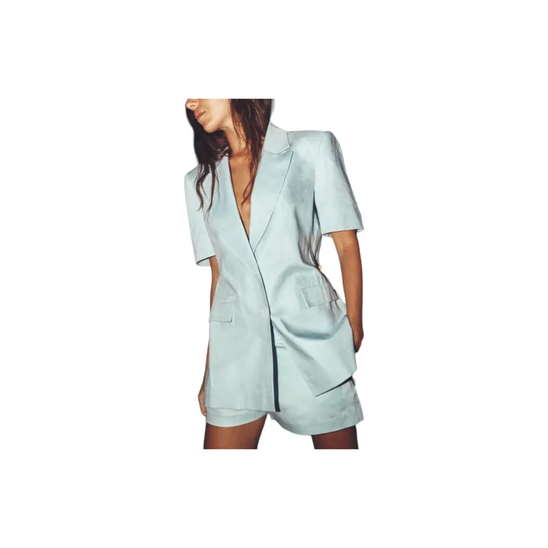 ZARA Business Suit Women's Light Blue-2