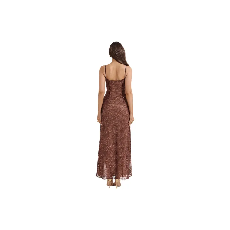 HOUSE OF CB LUCIANNA Slip Dresses Women's Espresso/Coffee-4