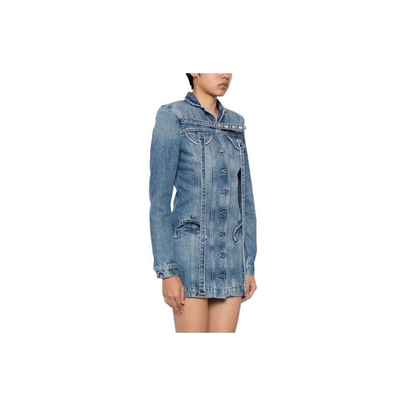 OFF WHITE Long sleeve Denim Minidress-3