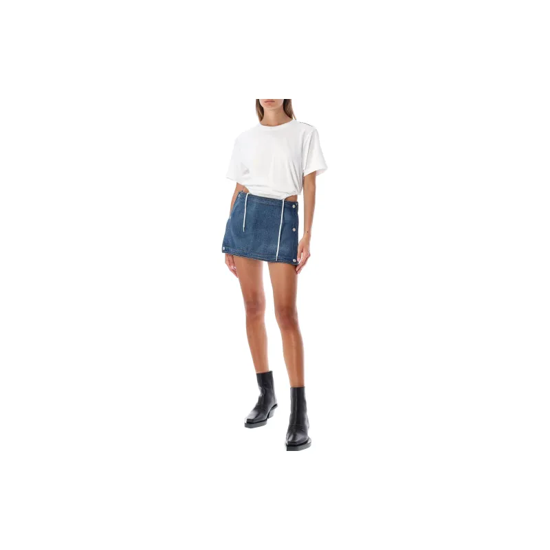 Y/Project Denim Shorts Women's Dark Blue-2