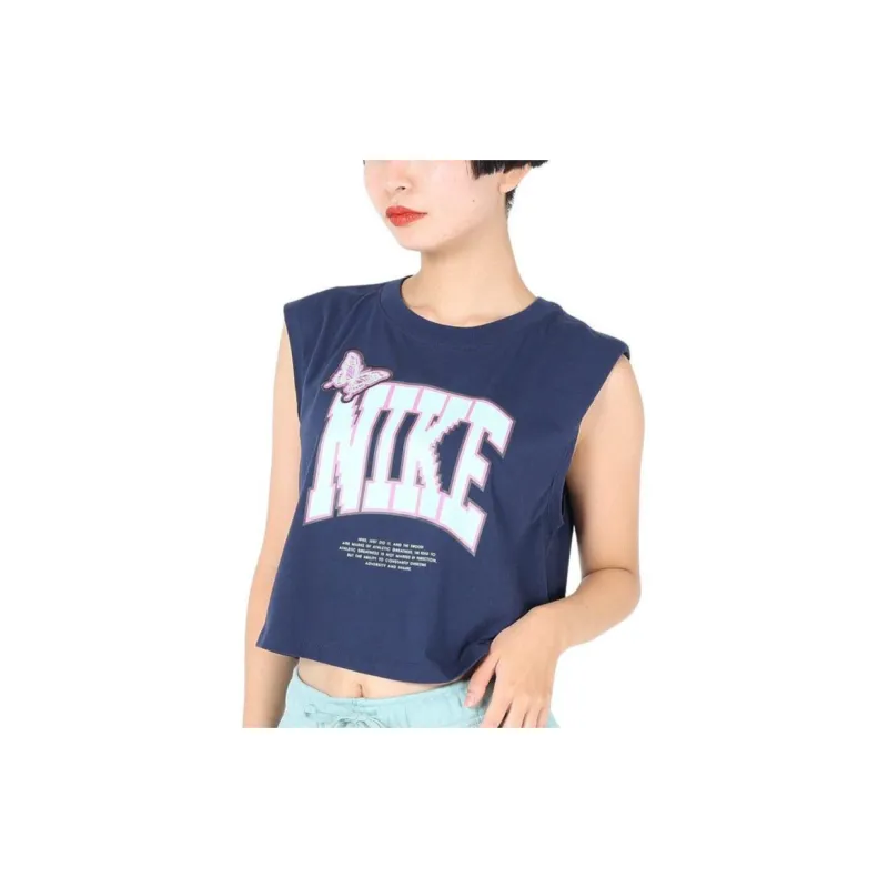 Nike Tank Tops Women's Dark Blue-2