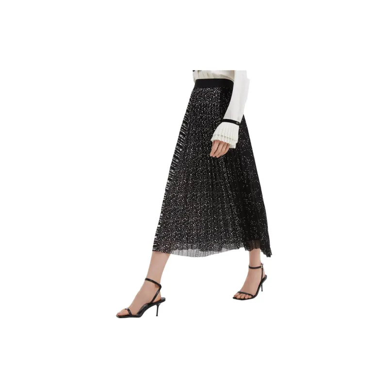 KARL LAGERFELD Casual Long Skirt Women's Black-4