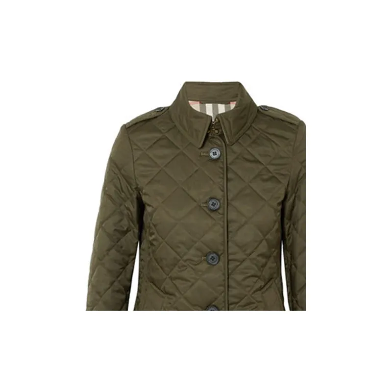 Burberry Puffer Jacket Women's Olive Green-2