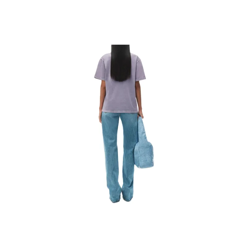 Alexander Wang Drop Shoulder Sleeve T Shirt Women's Purple-3