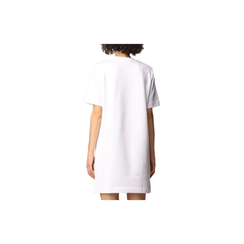 LOVE MOSCHINO Short Sleeved Dresses Women's White-3