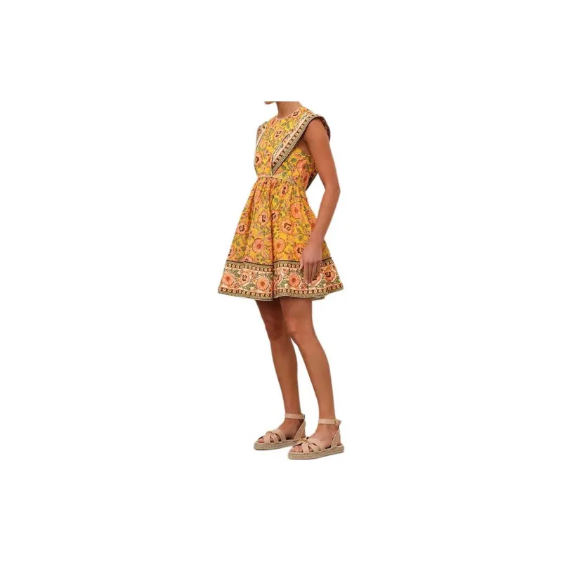 Zimmermann SS24 Sleeveless Dress Women's Yellow-3