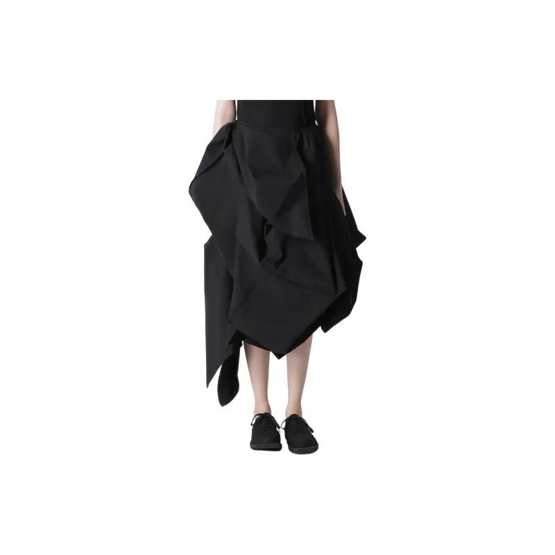 Yohji Yamamoto Asymmetric Draped Skirt-3
