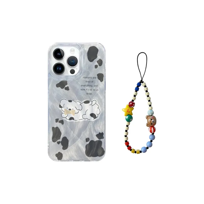 XIANGRIKE TPU Material Bone Dog Phone Case Compatible With IPhone 15/14 Plus/13/12/11/15 Pro Max/XS/XR/XS Max/8 Plus-0