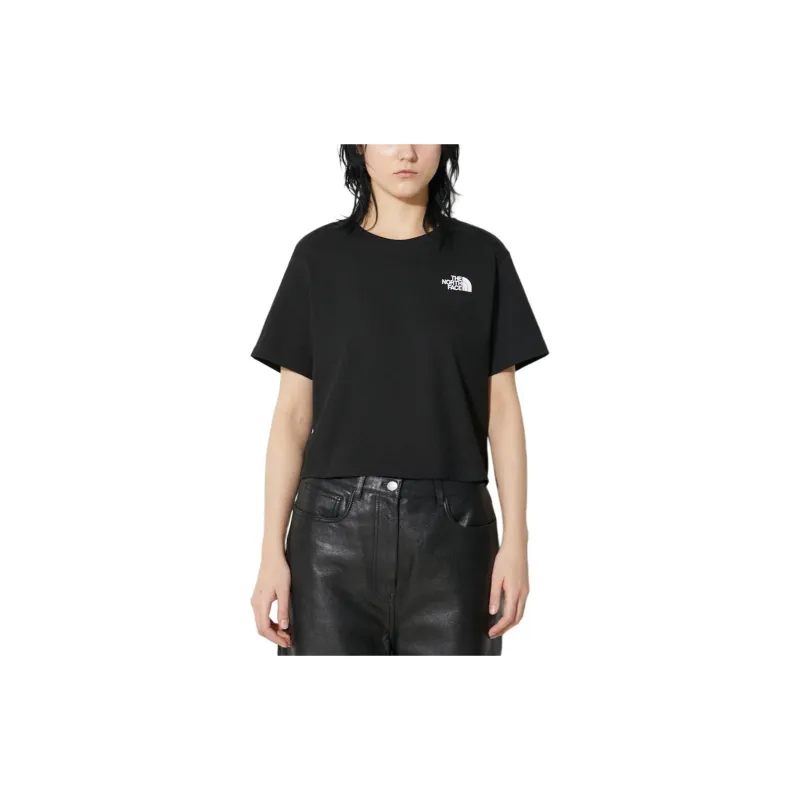 THE NORTH FACE Logo Printed Cropped T-Shirt-3