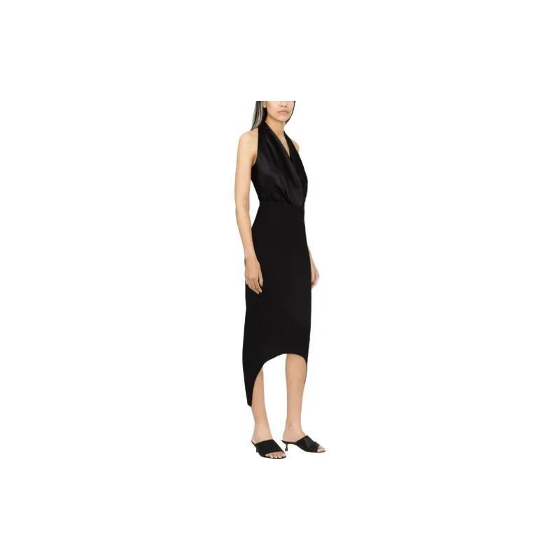 Patou Elasticated Waistband Asymmetric Hem Midi Skirt-3
