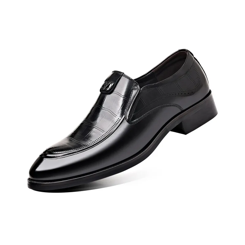 Romon Dress Shoes Men Low Top Black-3