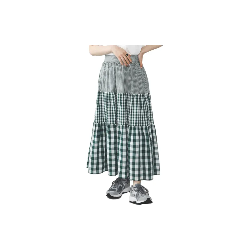 Beams Casual Long Skirts Women's Green-1