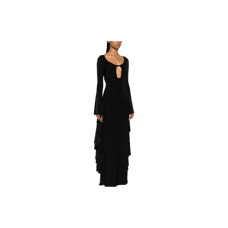 GIUSEPPE DI MORABITO Draped Long sleeve Maxi Dress-3