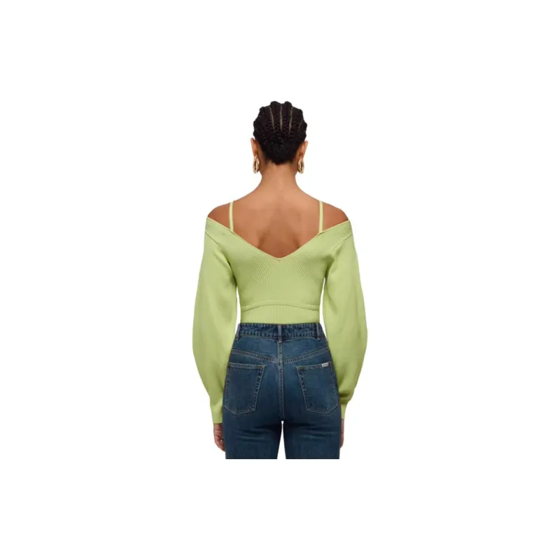 Self portrait SS22 Sweater Women's Fruit Green-2