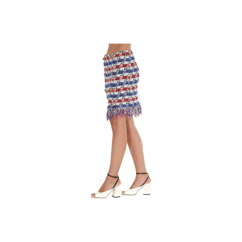 BALMAIN Casual Short Skirts Women's Multicolor-4