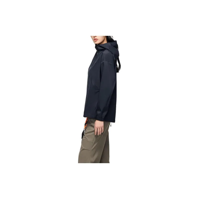 Anta Water Resistant Windproof Breathable Windbreaker Jacket Women's Night Black-3