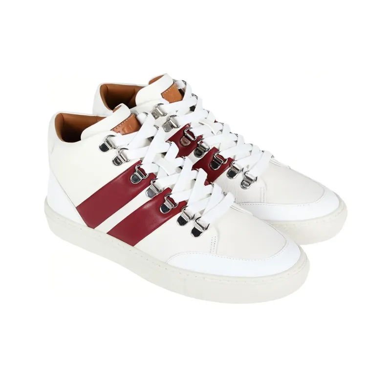 BALLY High Top Stylish Skateboarding Shoes Unisex White-2