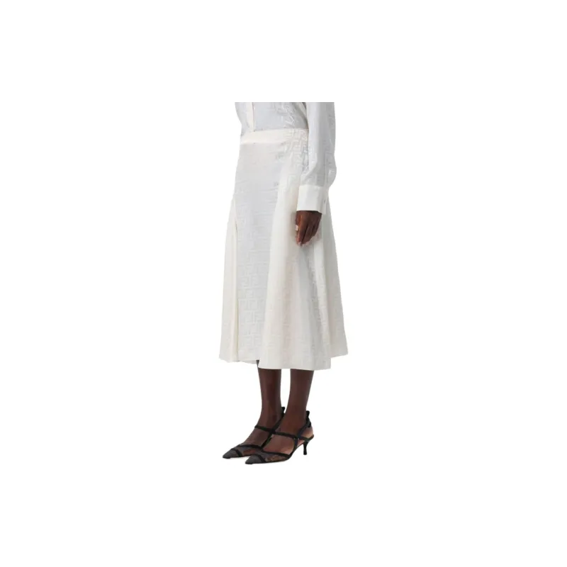 FENDI Ff Monogram Pleated Skirt-3