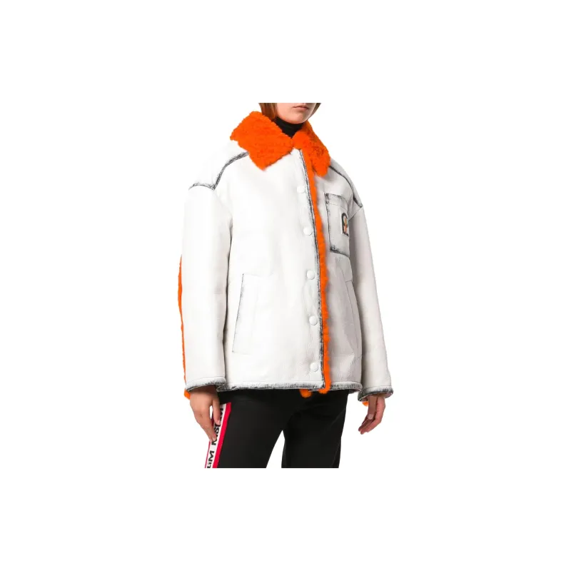 PRADA SS23 Leather Jacket Women's White-3